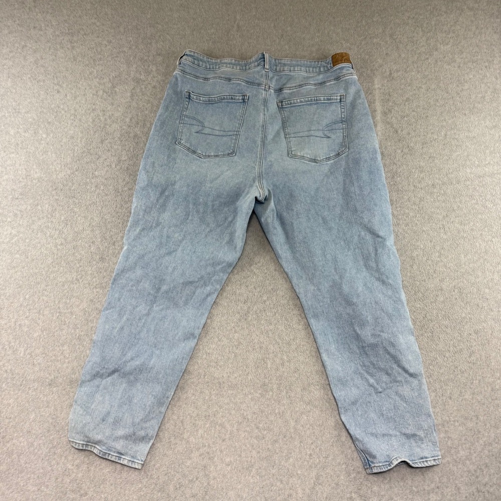 American Eagle Mom Jeans Womens 20‎ Light Wash High Rise Denim Pants